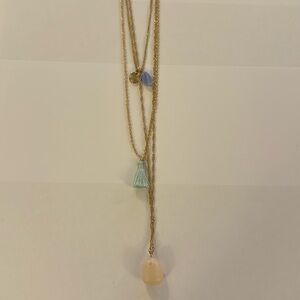 Elegant Rose Gold Toned Layered Necklace